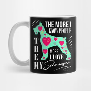 Schnauzer Lover hearts Design Mug